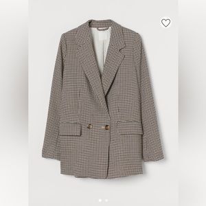 H&M Oversized Plaid Blazed